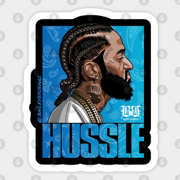 HUSSLE Sticker by BaileyBrothaz